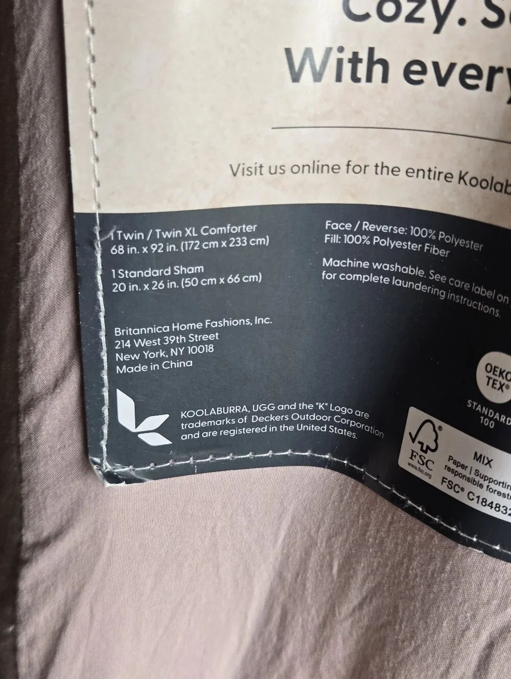 Koolaburra new comforter